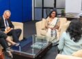 ප්රංශ සෙනට් සභික සමන්තා කසබෝන් හා ජනමාධ්ය නියෝජ්ය අමාත්ය කෞෂල්යා ආරියරත්න අතර සාකච්ඡාවක්