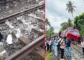 සාගරිකා පීලි පැනීමෙන් පසු දුම්රිය ධාවනය සිදුවන අයුරු