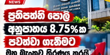 ප්‍රතිපත්ති පොලී අනුපාතය 8.75%ක පවත්වා ගැනීමට මහ බැංකුව තීරණය කරයි